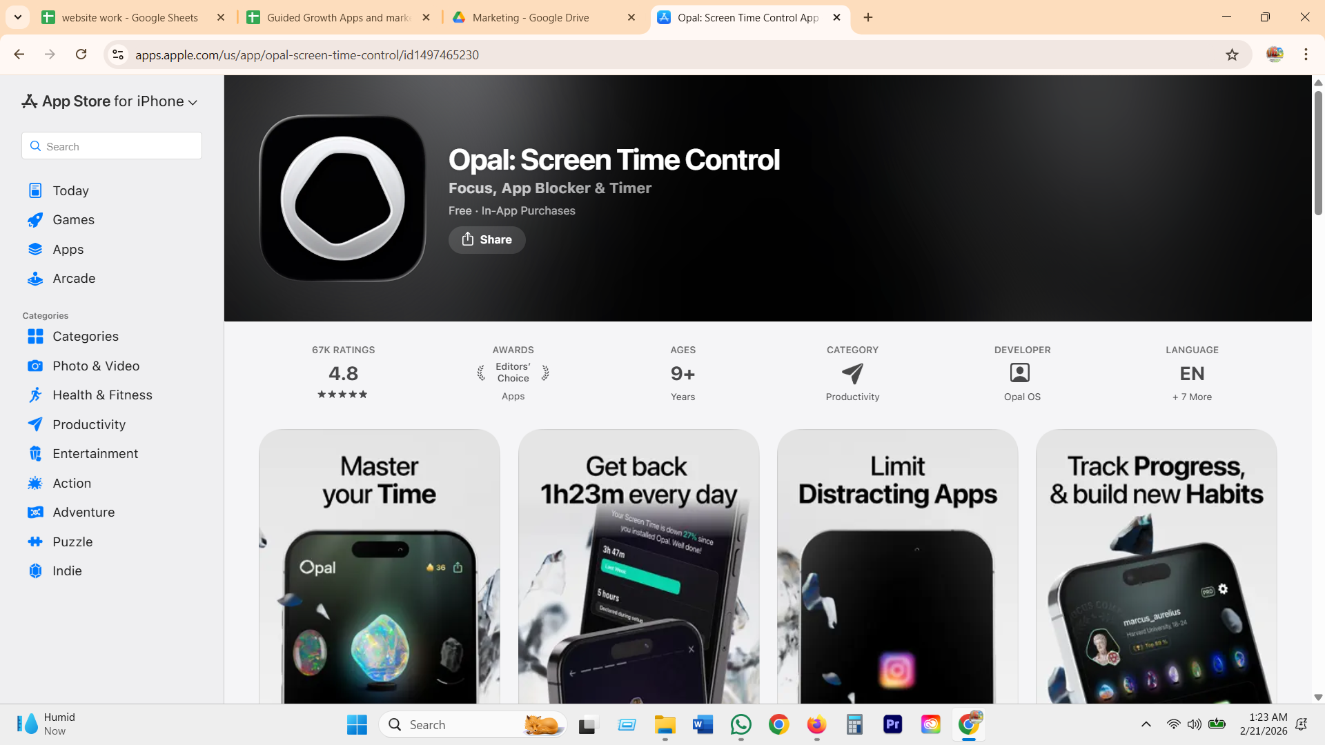 Opal onboarding, get back 1h23m every day